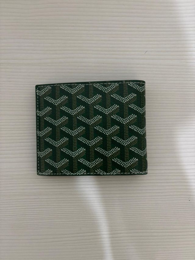 Cartera Goyard Verde y Beige