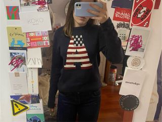 Jersey azul marino A Bandera USA