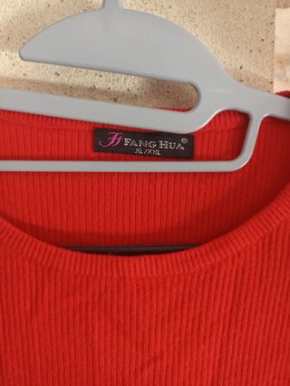 Jersey de punto rojo talla XL