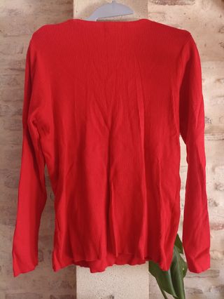 Jersey de punto rojo talla XL