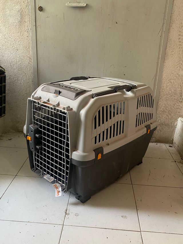 Transportín Perro Grande Negro y Gris