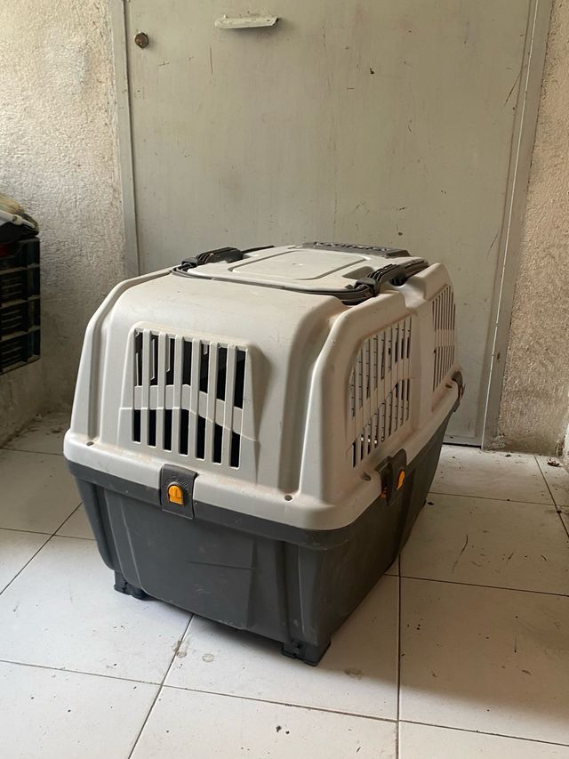 Transportín Perro Grande Negro y Gris