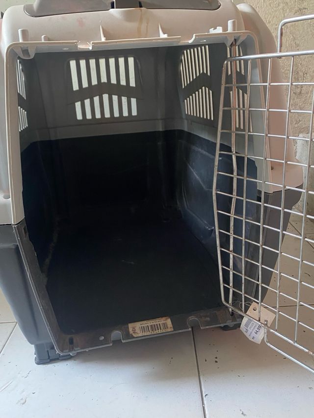 Transportín Perro Grande Negro y Gris