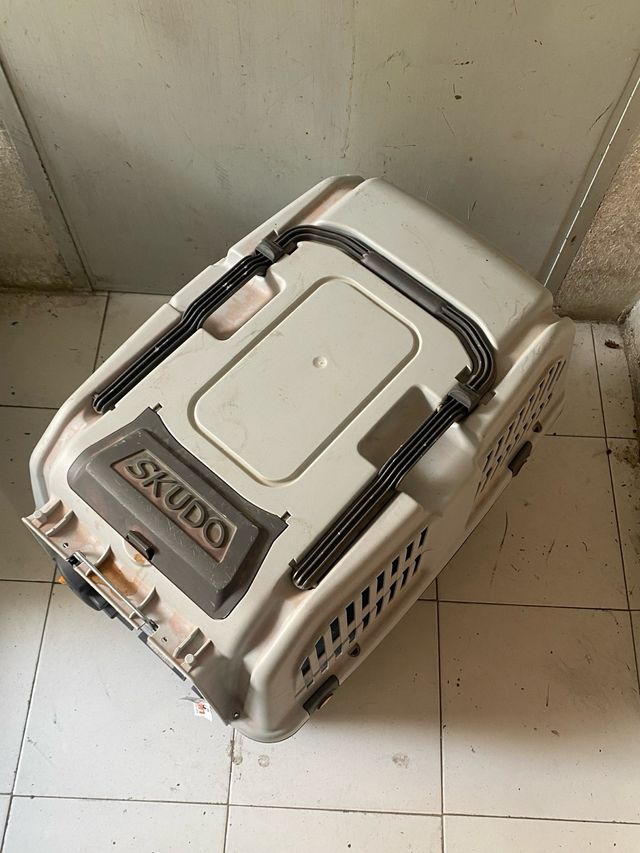 Transportín Perro Grande Negro y Gris