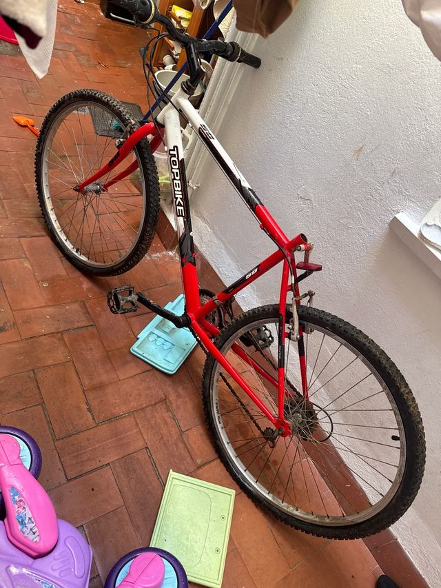 Bicicleta TOPBIKE Roja y Blanca