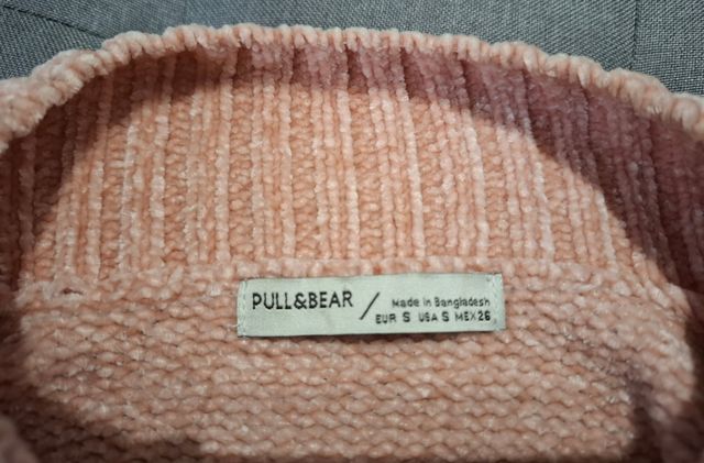 Jersey punto cuello alto rosa