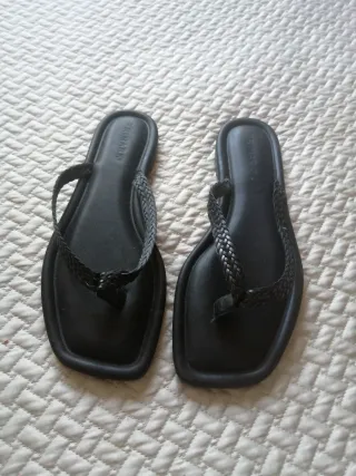 Sandalias Primark Negras Mujer