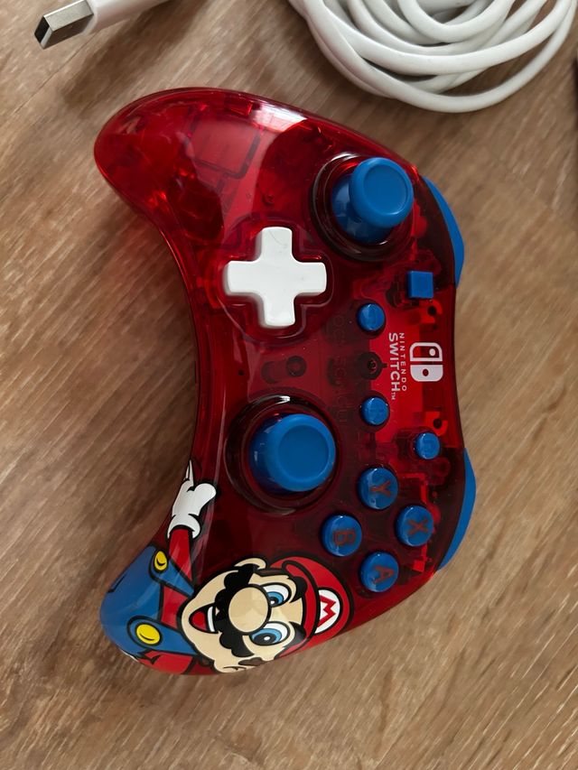 Mando Nintendo Switch Mario Bros Transparente