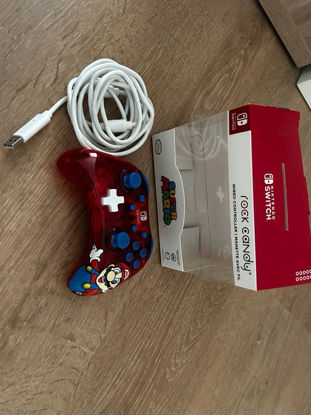 Mando Nintendo Switch Mario Bros Transparente