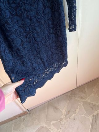 Miss Giada Vestito/Maglia Pizzo Blu