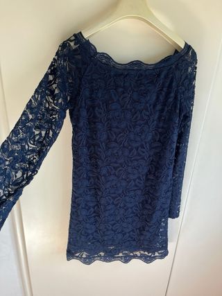 Miss Giada Vestito/Maglia Pizzo Blu
