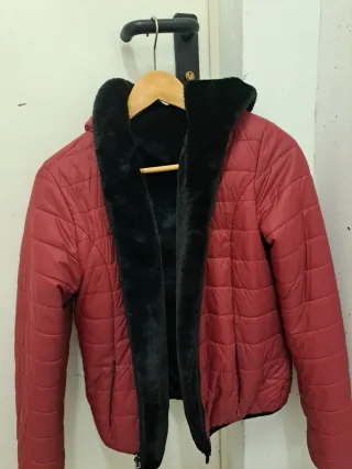 Plumifero mujer corto reversible