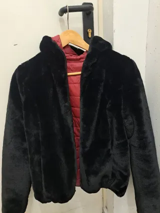 Plumifero mujer corto reversible