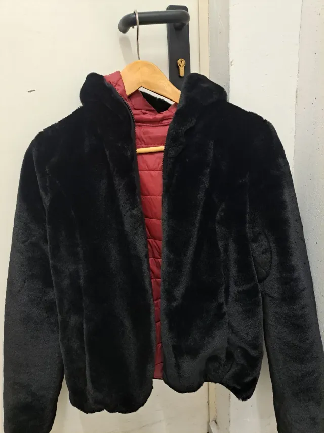 Plumifero mujer corto reversible