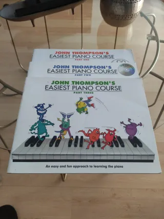 Libros Piano John Thompson (3 tomos)