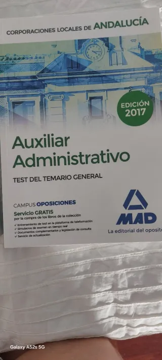 libros de test auxiliar administrativo.