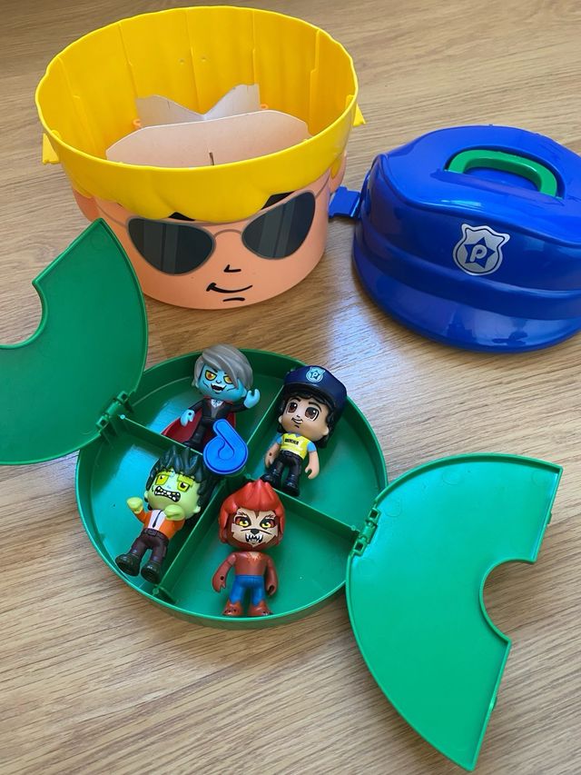 Contenedor Pinypon Action Cabeza Policía