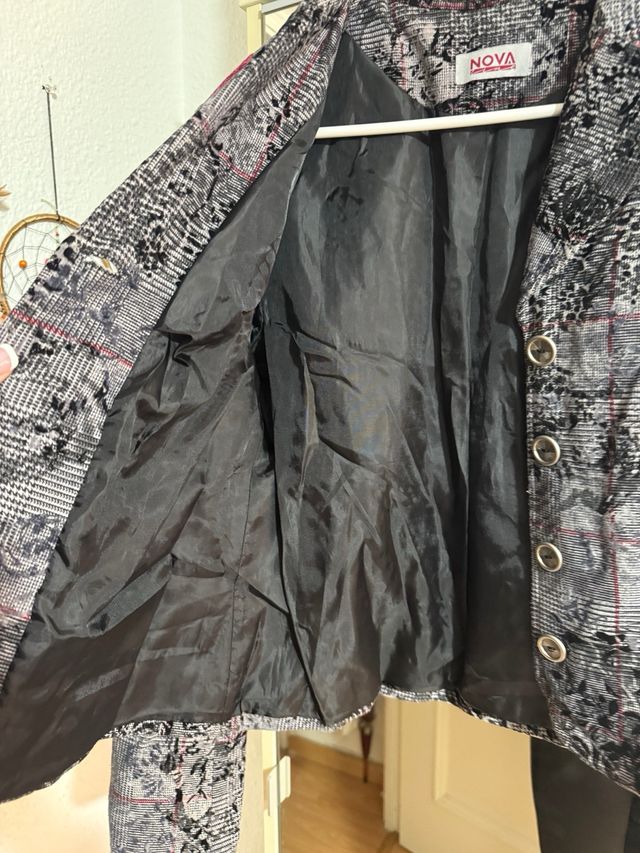 Blazer NOVA gris y rosa vintage retro