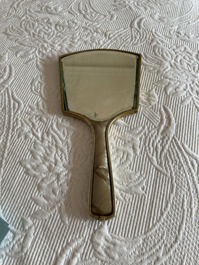 Espejo de tocador antiguo floral