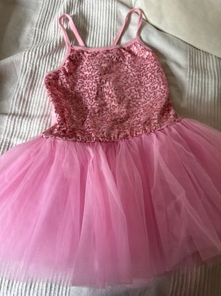 Tutú de ballet rosa con lentejuelas
