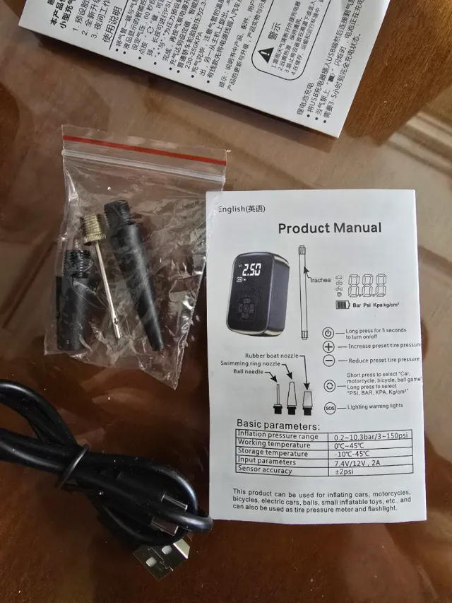 Inflador Digital Coche/Moto a bateria