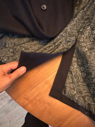 Abrigo Desigual Negro y Gris