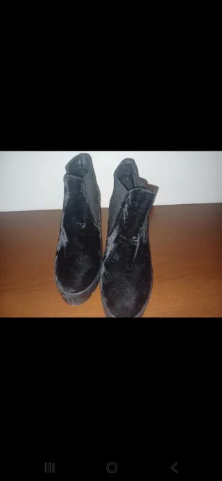 Botins Veludo Calvin Klein Preto Tamanho 36