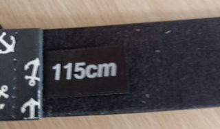 Cintura nera con ancore bianche