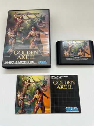 Cartuccia e manuale Golden Axe II Mega Drive Sega
