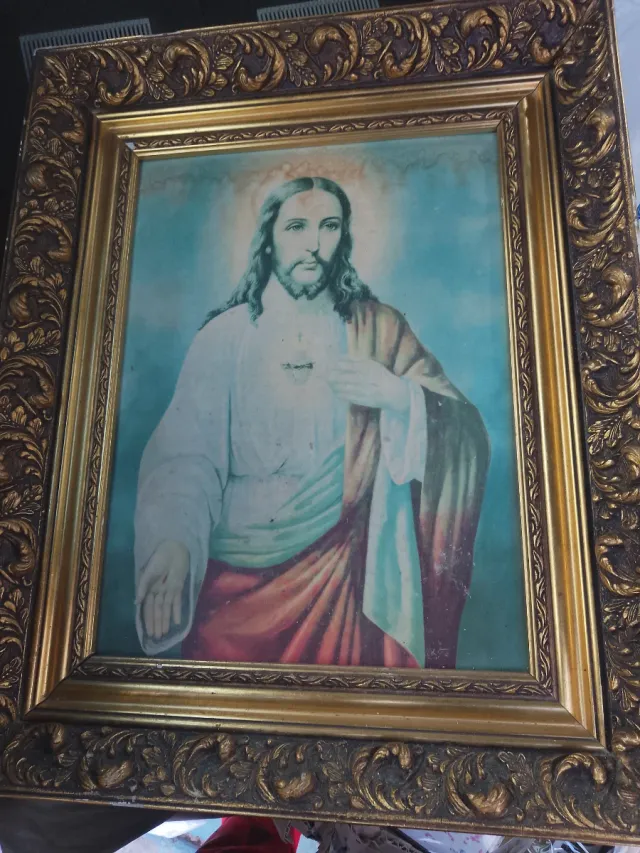 Cuadro Corazón de Jesús Antiguo