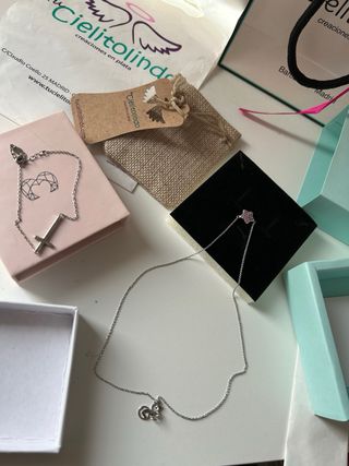 Conjunto Cielitolindo: Collar Estrella y Cruz Plat