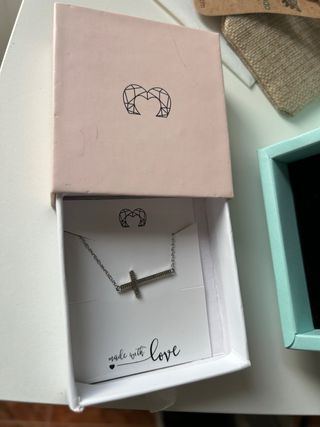 Conjunto Cielitolindo: Collar Estrella y Cruz Plat