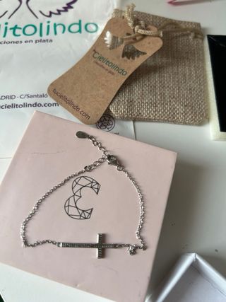 Conjunto Cielitolindo: Collar Estrella y Cruz Plat