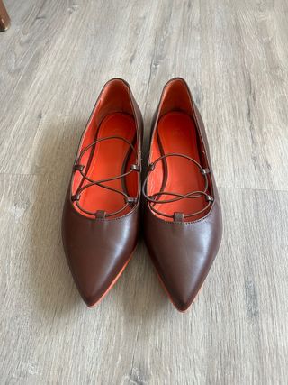 Bailarinas piel marrón talla 36