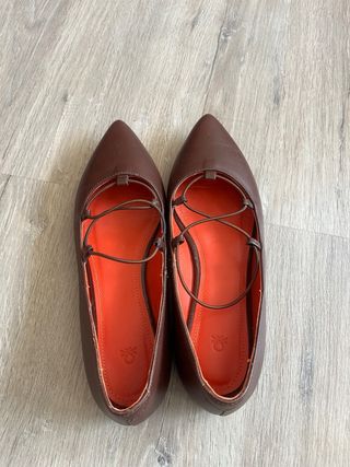 Bailarinas piel marrón talla 36