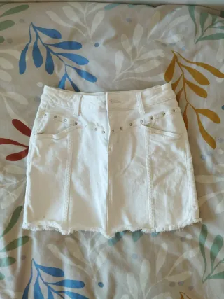 Falda vaquera blanca Green Coast Talla 36