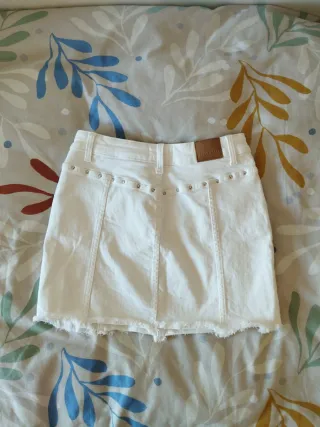 Falda vaquera blanca Green Coast Talla 36