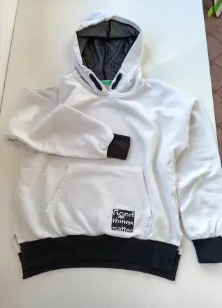 Felpa Benetton con cappuccio tg. 10 anni