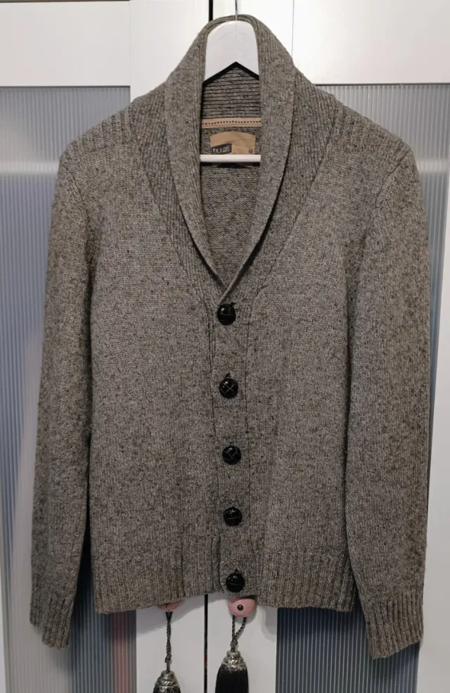 Cardigan hombre gris/marrón Talla M