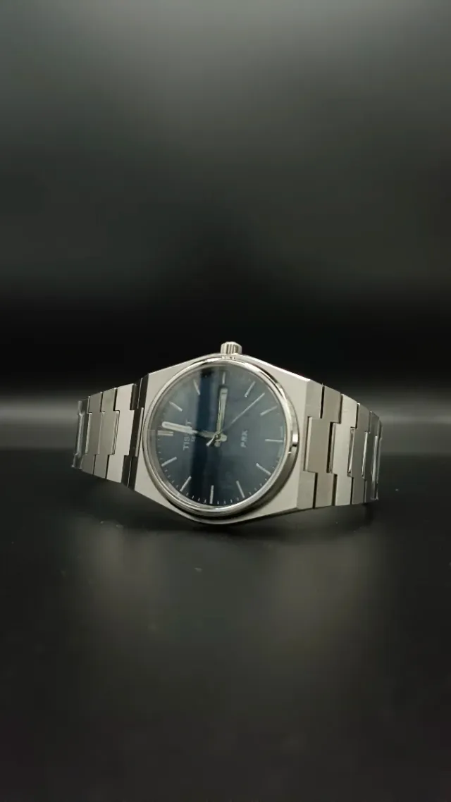 Reloj TISSOT PRX Plata y Azul oscuro,  nuevo