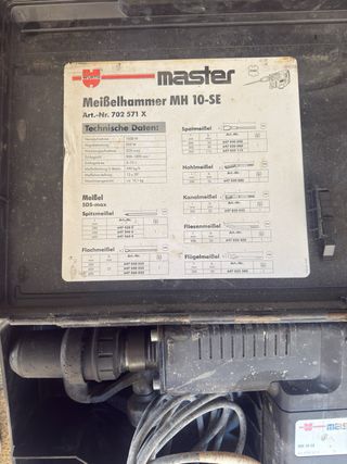 Martillo demoledor Wurth MH 10-SE + maletín