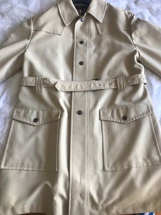 Gabardina Retro Hombre Beige años 70
