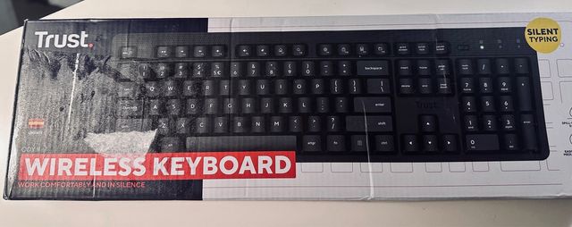 Teclado sem fios Trust ODY II QWERTY Preto