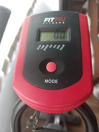 Bici Estática Gris y Roja