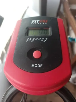 Bici Estática Gris y Roja