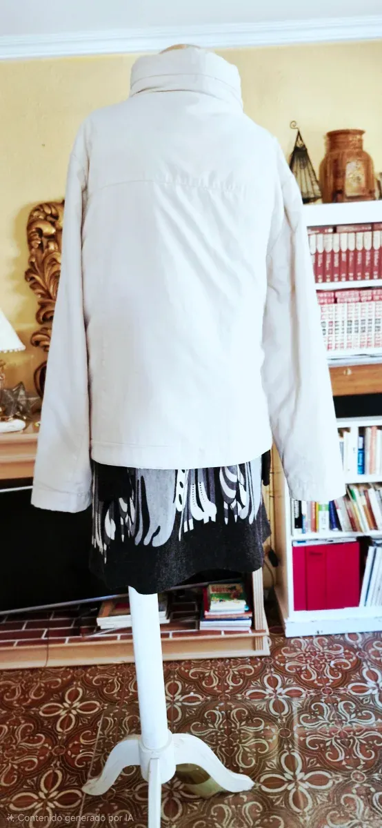 Chaqueta acolchada ligera capucha talla 46