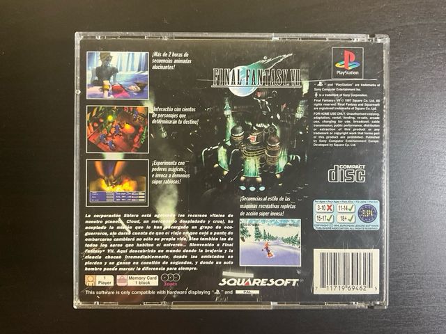 Final Fantasy VII PAL SPAGNA PS1 (PlayStation 1)