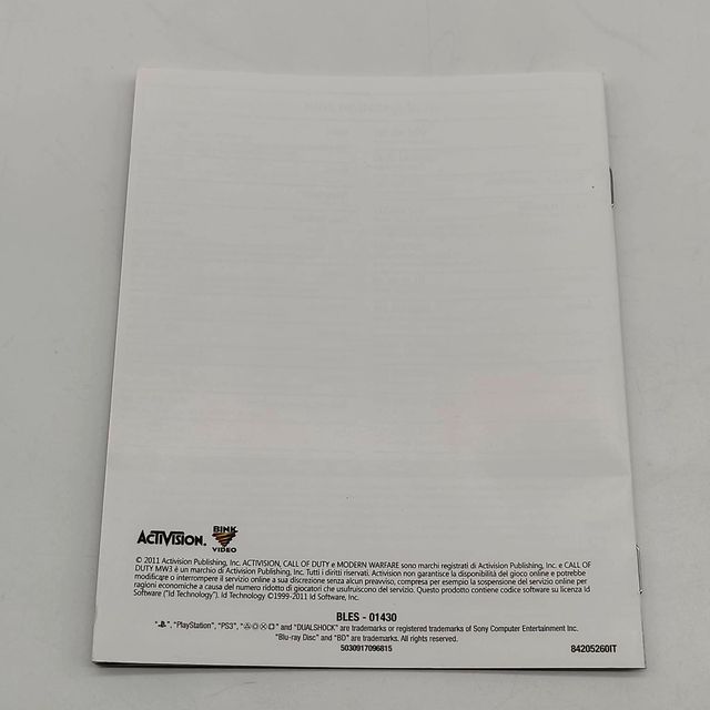 Call of Duty Modern Warfare 3 Mw3 Ps3 Ed. Italiana