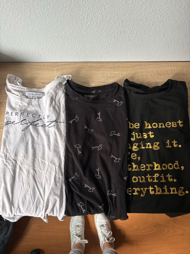 Lote 3 Camisetas manga corta mujer Talla S