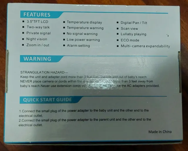 Baby Monitor Video 3,5